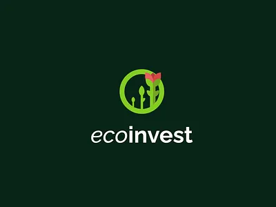 ecoinvest Logo Design clean clean logo creative logo design growing logo growing plant investment investment logo minimal modern logo plant logo rose logo sustainability sustainable logo unique logo