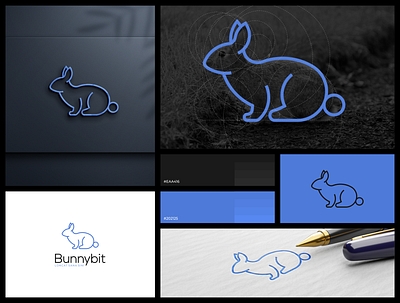 Bunnybit Logo animals awesome branding bunny circle clean corporate branding design graphic design grid illustration inspirations line logo logodesign minimal modern rabbit simple vector
