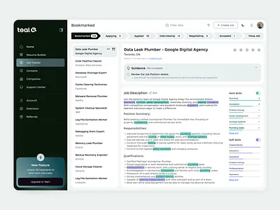 Job Application Tracker Web Application dashboard jobtracker ui ux