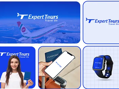 Expert Tours and Travel on logo branding graphic design icon illustrator latter logo logo brand tours logo travel logo typography
