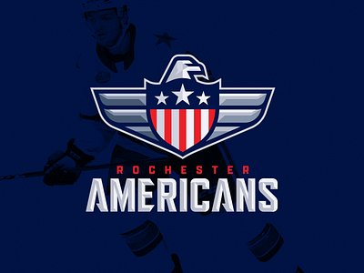 Rochester American Rebrand Concept american apparel brand identity branding design hockey illustration logo rebrand rochester sports sports logo usa