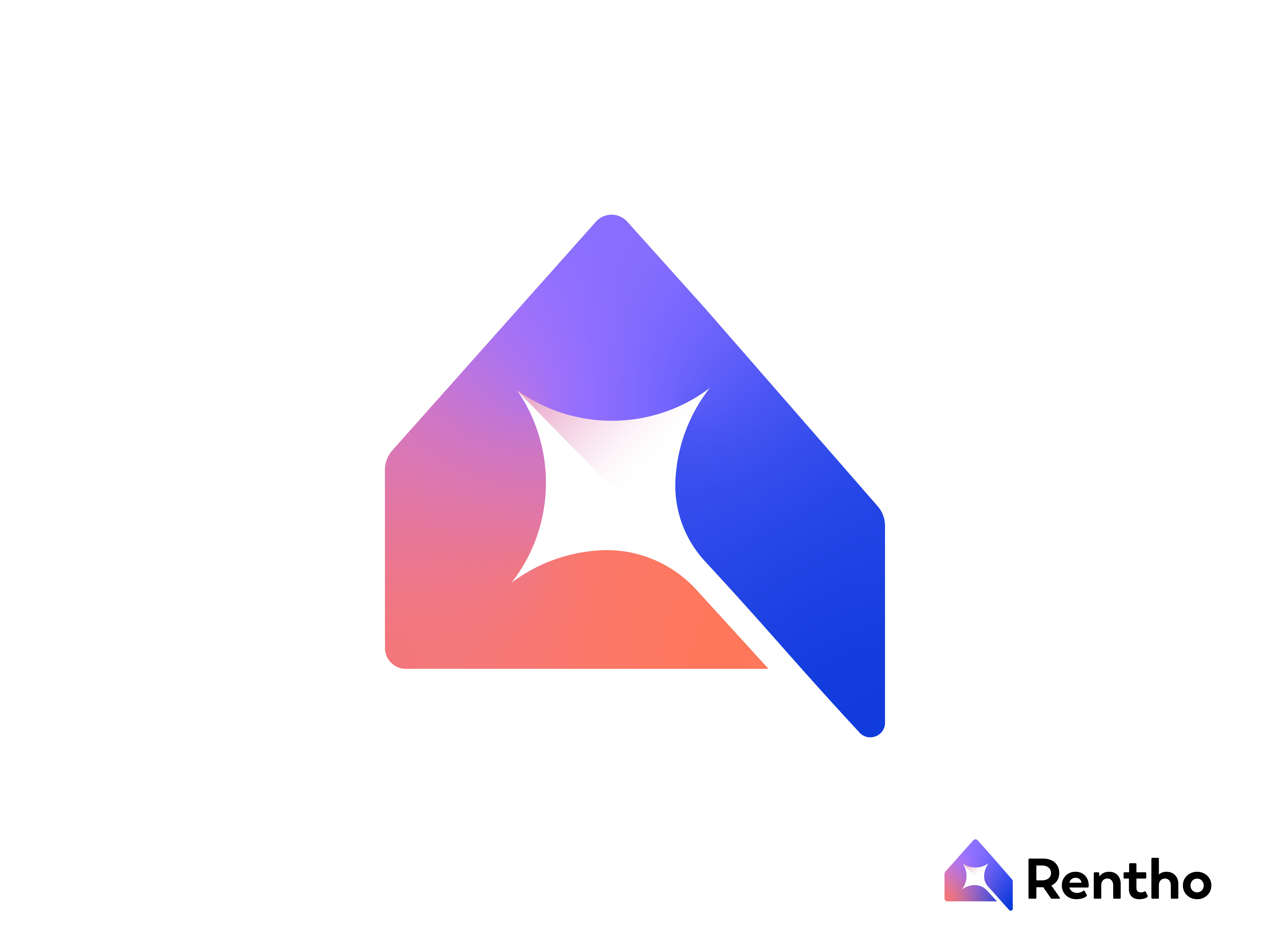 home logo with spark app icon branding creative home home logo house icon design logo logo design magical logo real estate logo rent rent app spark spark logo star wizard wizard logo