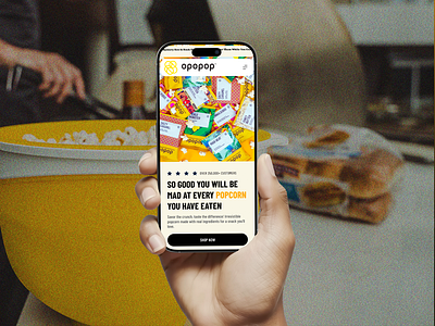 Opopop Redesign animation ecommerce site graphic design opopop redesign popcorn ui
