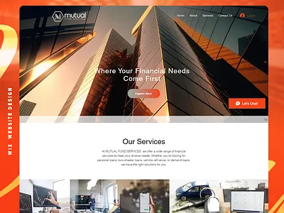 MUTUAL FUND SERVICES WIX WEBSITE 3d acuity animation branding design graphic design illustration logo motion graphics photoshop shopify ui vector