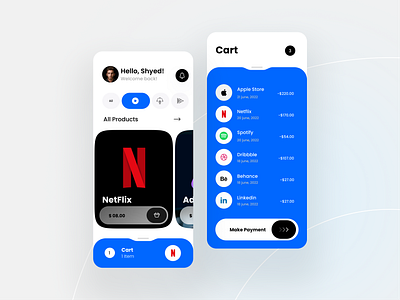 Subscription - App Design app ui design card ecommerce finance card homepage management mobile mobile app modern netflix onboarding pay shyed subscription ui ux