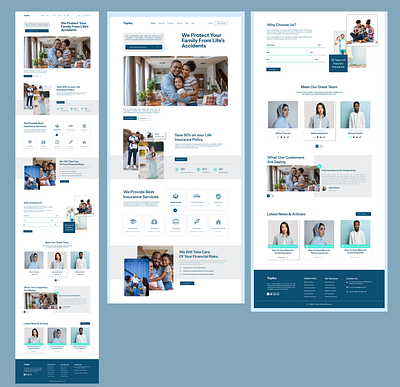 Insurance Full Landing. ui ux