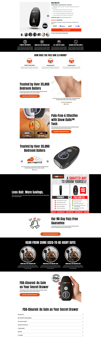 Shopify Hair Removal Landing Page Template - Pagefly Templates pagefly templates shopify hair removal template shopify landing page template