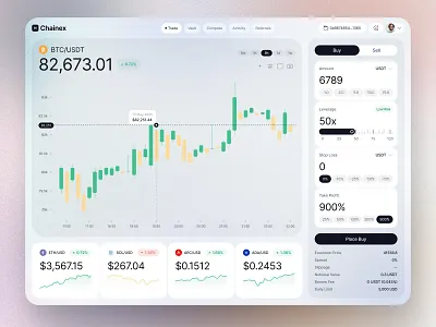 Crypto Trading App crypto fintech trading ui web