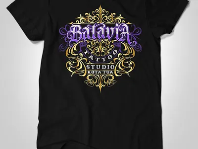 batavia tattoo graphic design logo monogram vintage logo