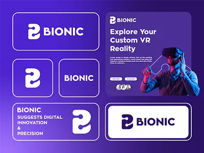 Bionic Logo & Brand Identity Design (Unused – For Sale) 💼 app app icon artificial intelligence b brand identity branding graphic design letter b letter logo logo logo creation logo design logo mark logofolio minimalist monogram symbol tech logo typography visual identity