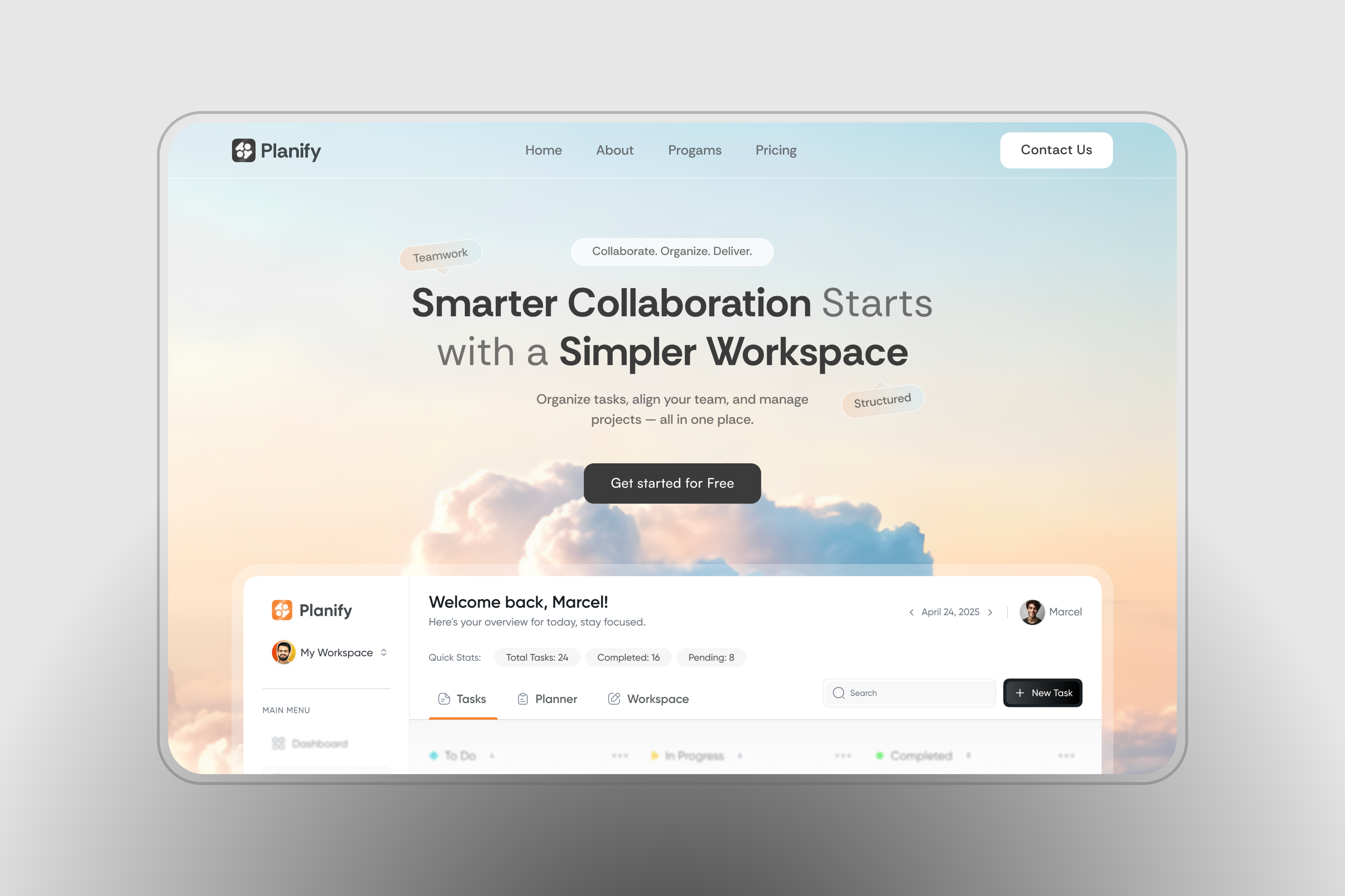SaaS Website Design - Hero Section application best web design branding design graphic design illustration landing page logo mobile website modern design professional website saas saas dashboard saas logo saas website team management ui web web design wesites