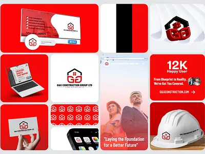G&G Construction Logo Design & Branding brand book brand identity branding constructiondesign creative logo graphic design logo
