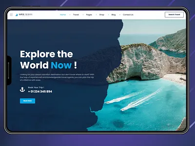 Travel Website UI Concept elementor elementor pro ui web design web development website wordpress