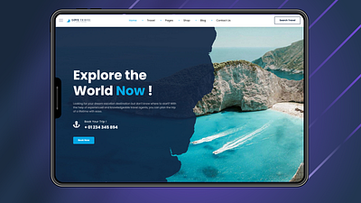Travel Website UI Concept elementor elementor pro ui web design web development website wordpress