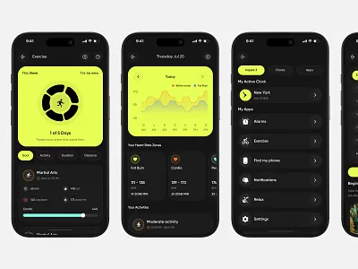Workout & Fitness App activity tracker app design exercise fit fitness health health tracking ios app mobile tracking training ui workout workout tracker