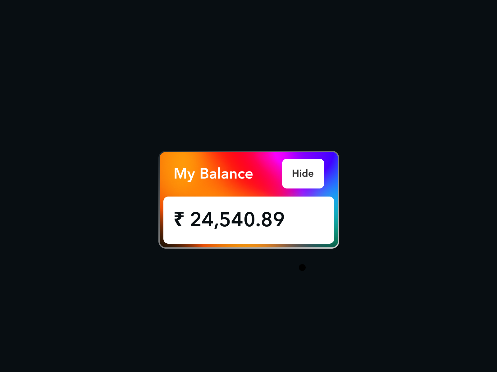 One Tap to Reveal aestheticui balancecard carddesign dailyui dribbble figma figmaprototype financeapp fintechdesign interactivedesign interfaceinspo microinteraction minimaldesign mobilewallet modernui tapinteraction uidesign uiinspiration uiuxdesign