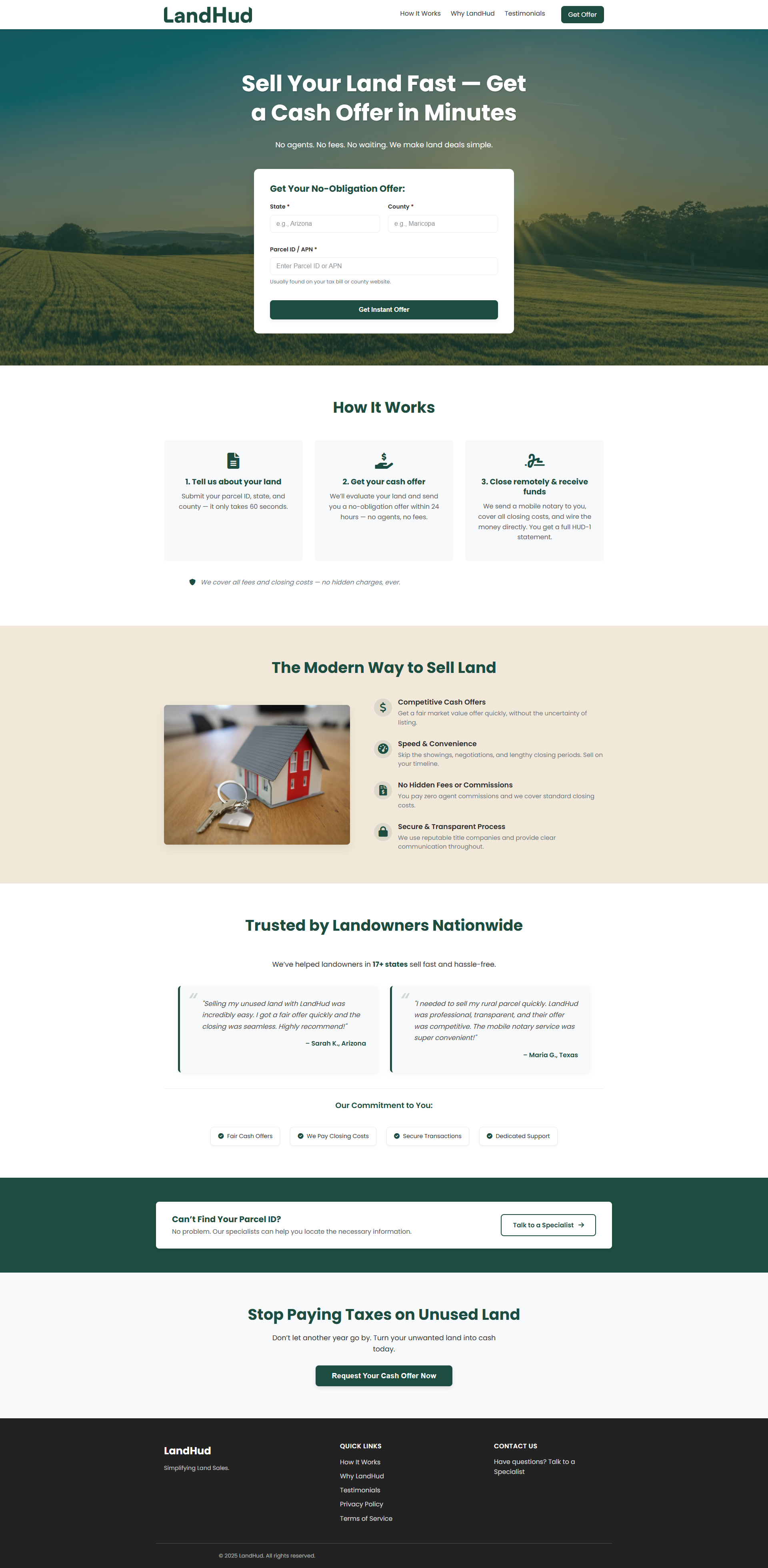 Landing Page for Land Buying Website css figma design figma website graphic design html logo psd website ui website website design