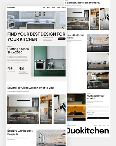 Creative Landing Page Web Design - DuoKitchen design landingpage ui webdesign