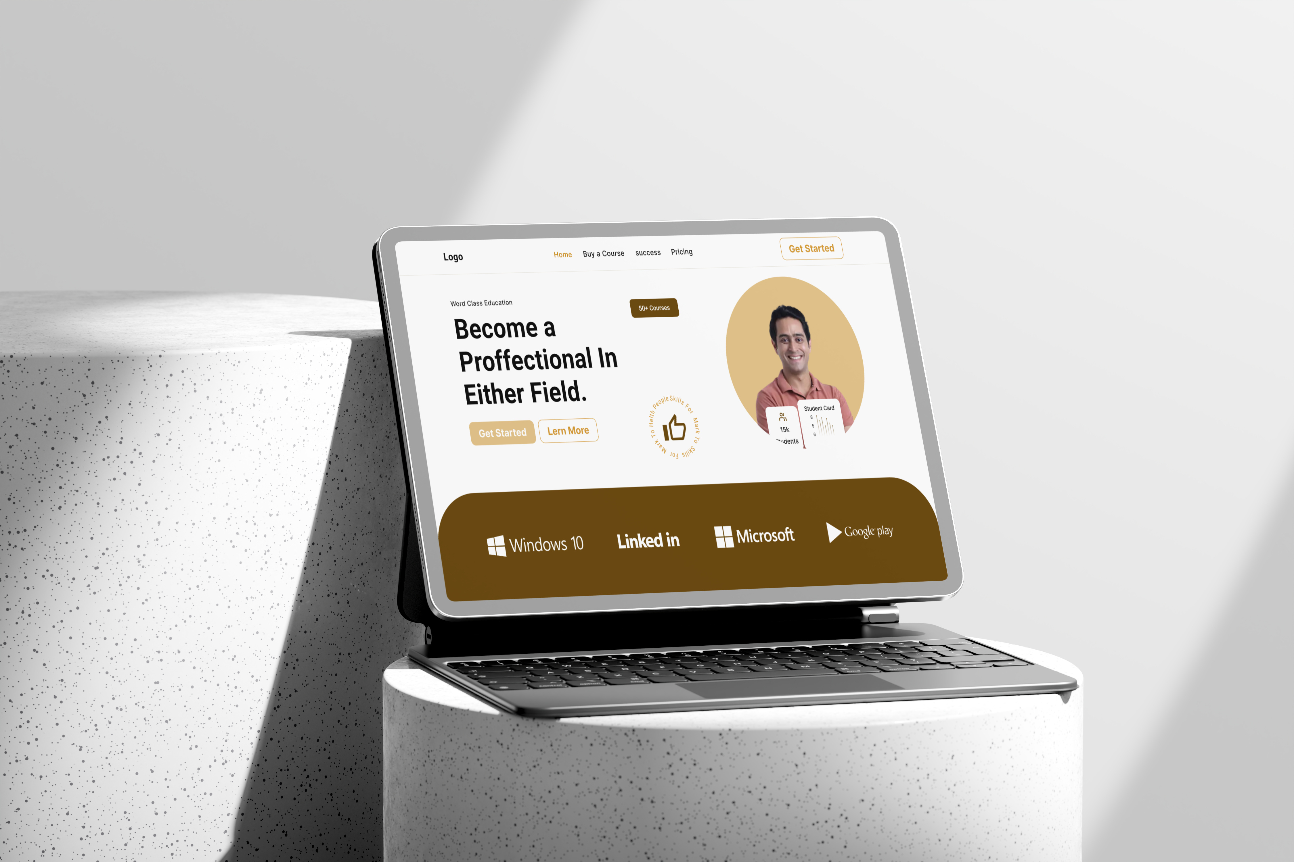 Education Landing Page – UI Exploration design hero section landing page logo ui ui design