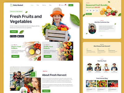 Grocery e-commerce website Design apps business business website design e commerce e commerce design e commerce website figma food website grocery grocery store landing page online grocery ui web website website design website development website ui