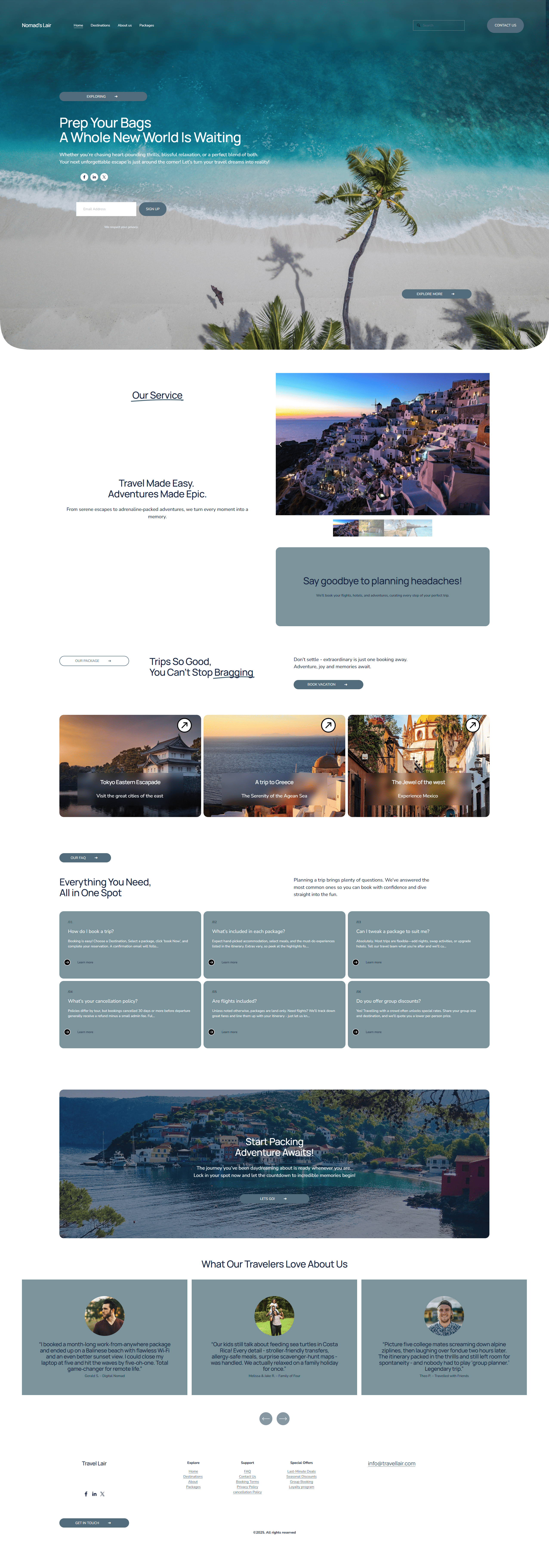 Nomad's Lair Website css html responsive web design social media account integration squarespace web design
