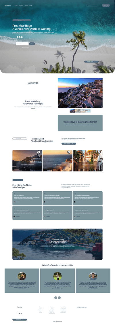 Nomad's Lair Website css html responsive web design social media account integration squarespace web design
