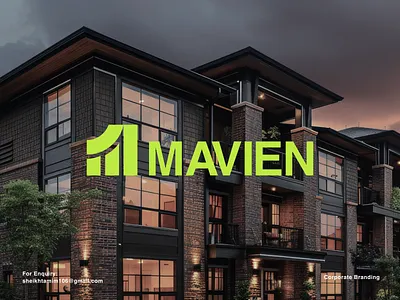 Mavien - Logo Design brand identity branding corporate corporate brand identity corporate identity corporate log logo logo design real estate real estate brand real estate logo
