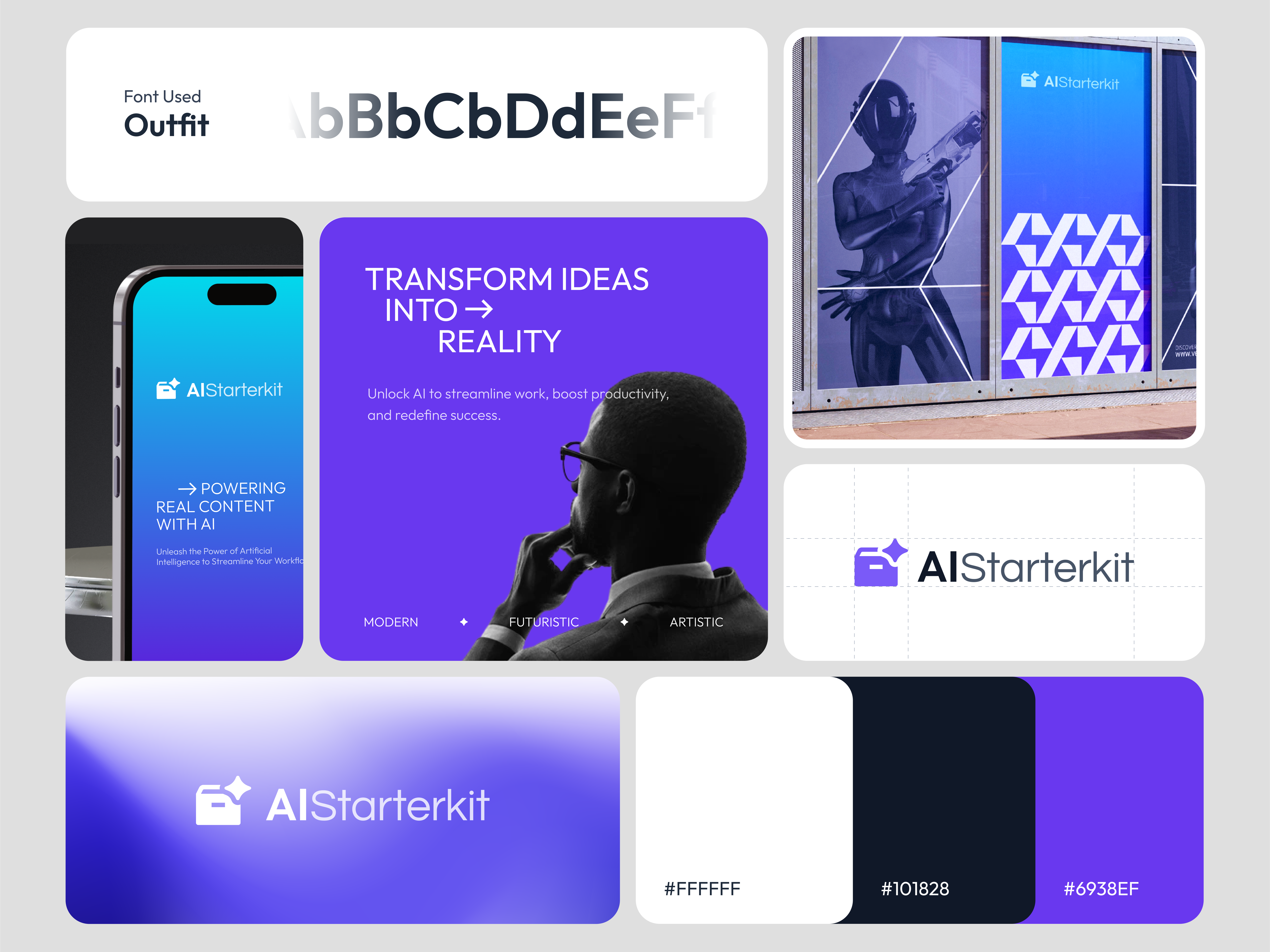AIStarterKit Branding brand design brand identity branding creative creative design graphic design logo logo design modern design showcase ui