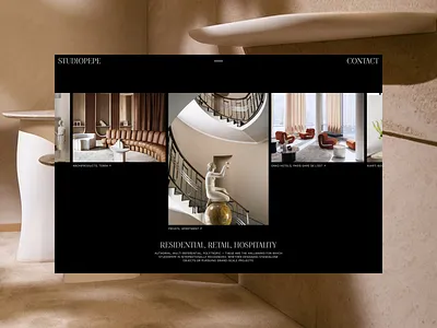 Interior Design Studio Website – Homepage architecture branding clean concept desktop grid interior layout logo portfolio ui ui design ux ux design web web design website website design