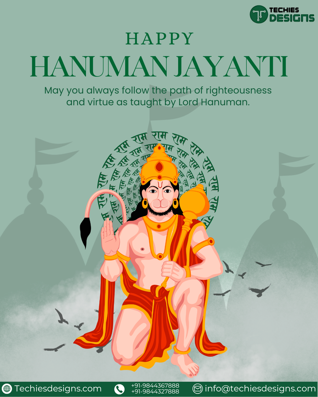 Hanuman Jayanti Poster for a PCB Company