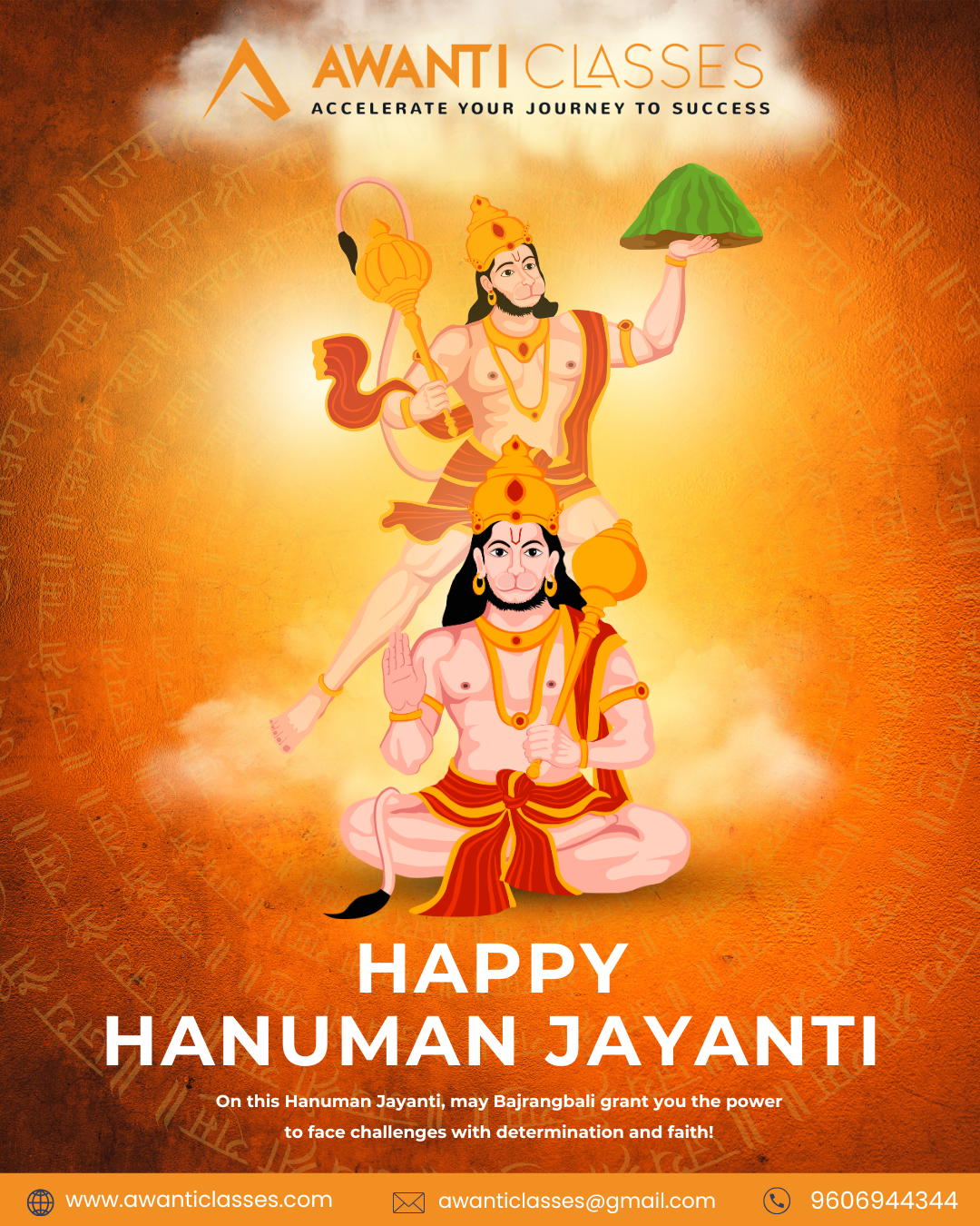 Hanuman Jayanti Poster for an Educational Institution