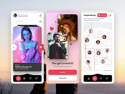 Unify Dating Mobile App Design android app branding dating app design thinking figma graphic design mobile app motion graphics ui ui design ux design