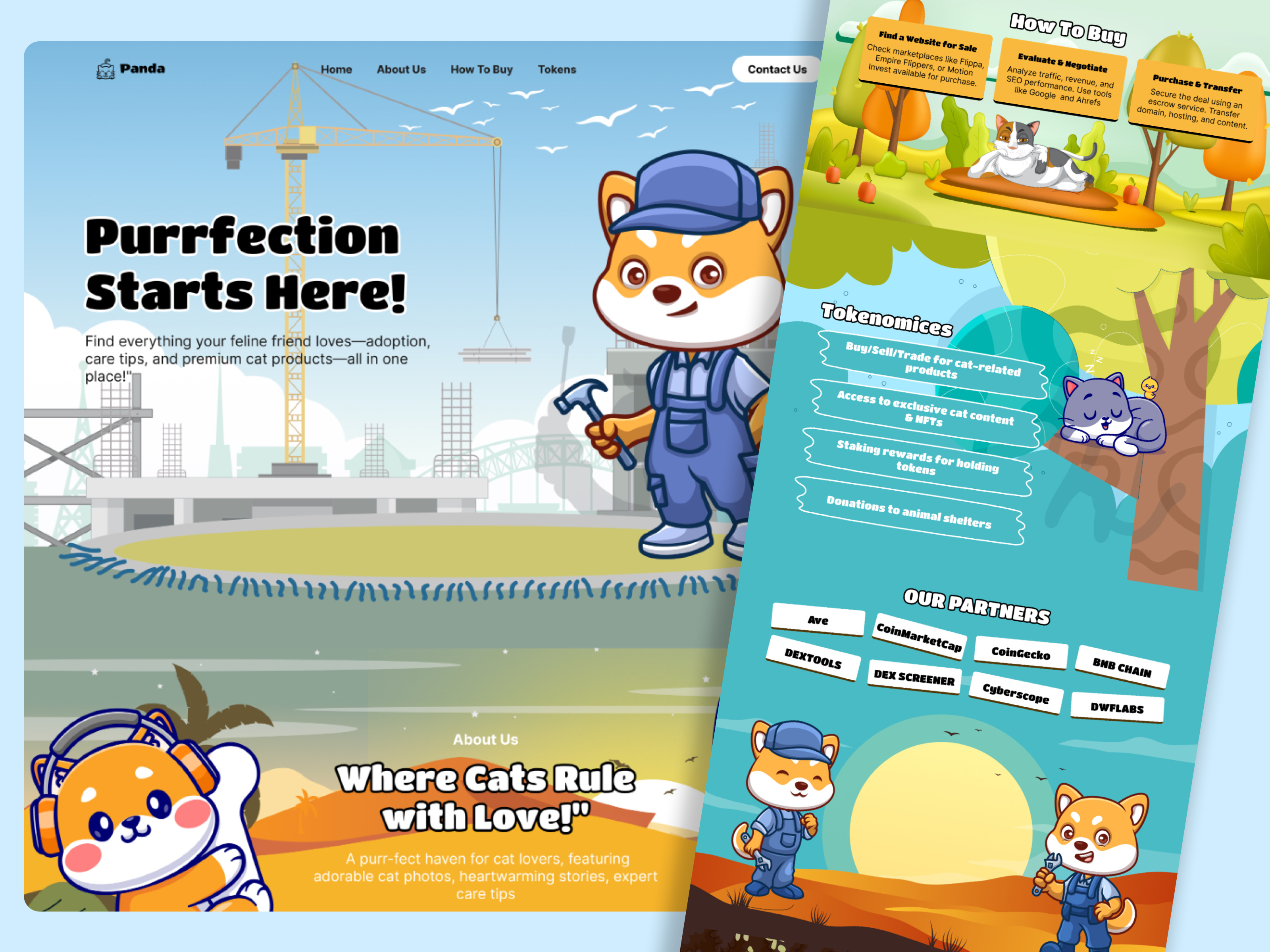 Example of Crypto Token Landing Page Design