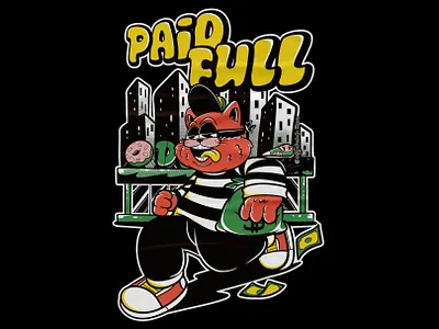 PAID FULL - #artforsale art artwork cartoon cartoon style clothing design digital art illustration merch