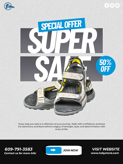 Shoe flyer graphic design