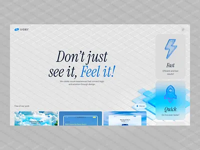 Lyset Studio - Website Hero Section Design 3d animation button hero section hover icon layout menu navbar typography ui web design website