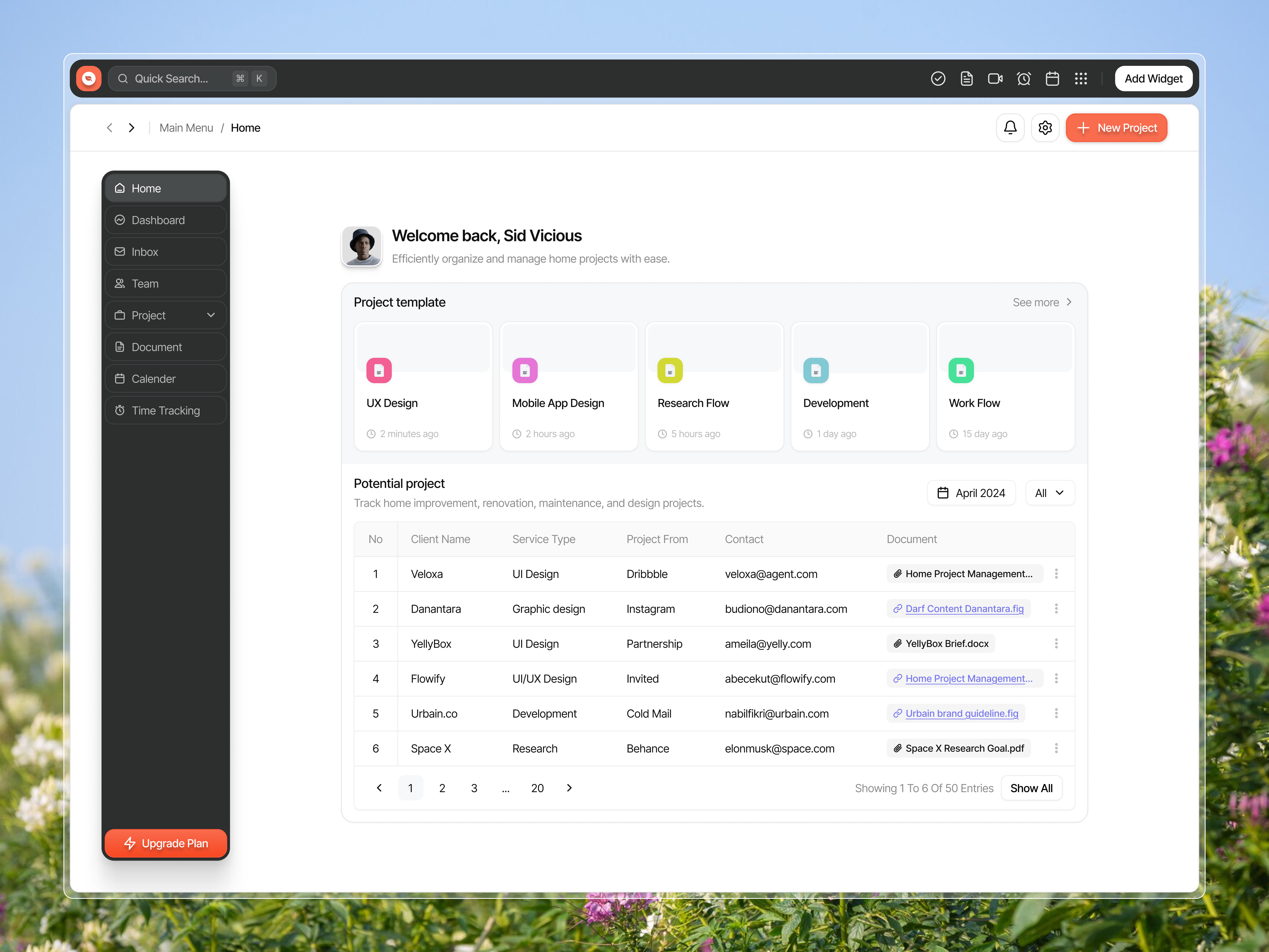 Timely - Home project management dashboard agency clean component corporate dashboard design manage minimalist navbar product design project project management saas table team ui ui design ux web app web design