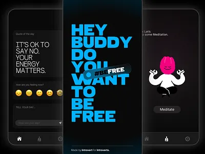 Soulnest - An app for the introverts ui