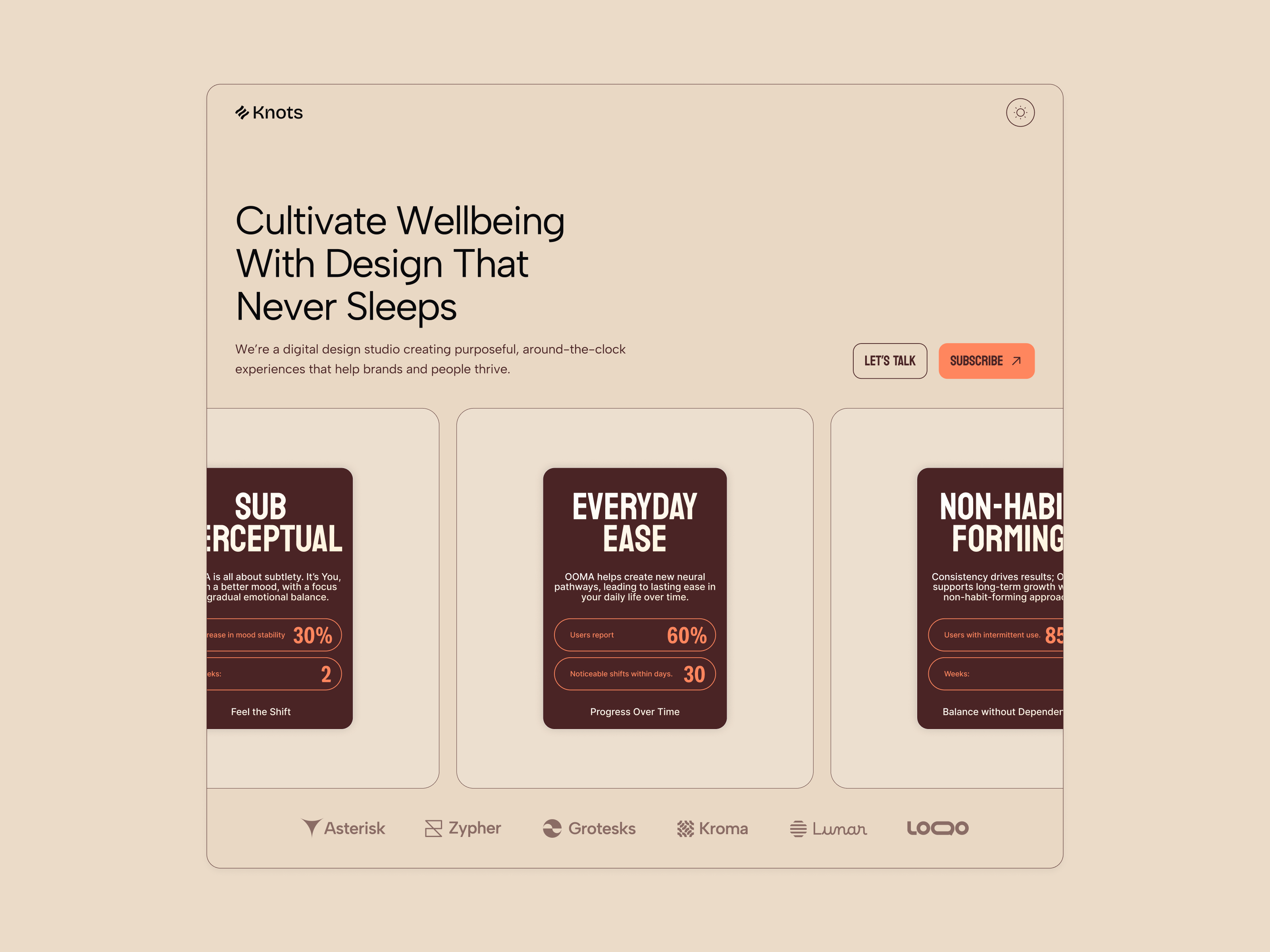 Website for a Wellbeing Company clean ui devdock home page landing page marketing website mental health minimal page site ui ui design web web design web site webpage websit website design wellbeing