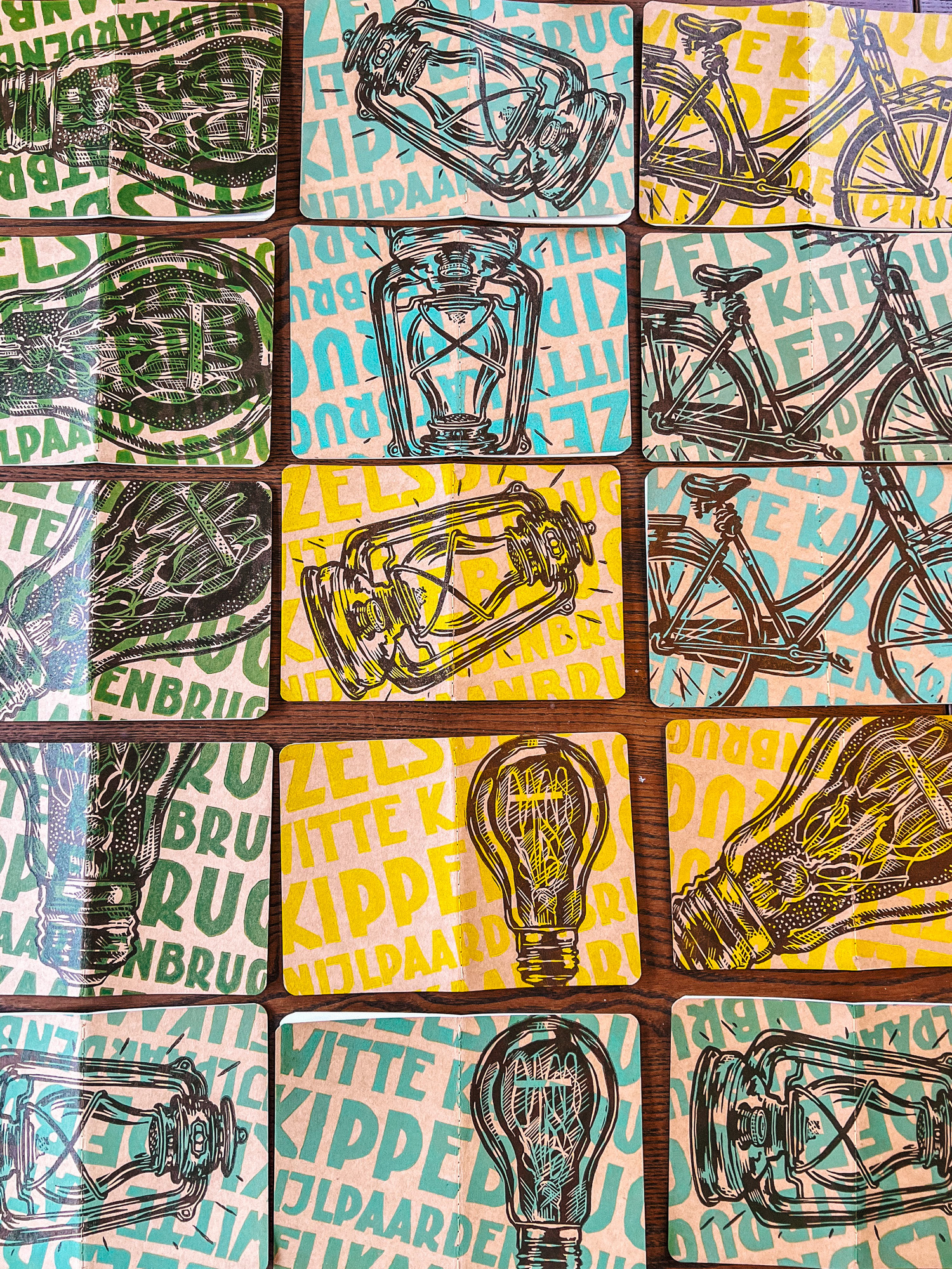 Linocut Pocket Journals (Series 2) art bike block bulb craft cycling diy edison field fieldnotes journal lantern light lino linocut note printing printmaking retro vintage