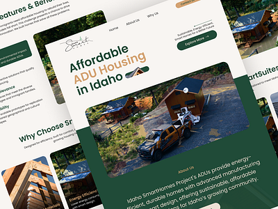 Affordable ADU Housing Website Design | Idaho SmartHomes design landing page ui uiux ux web design