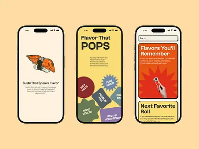 Baolong Sushi app app design food mobile sushi ui ui design ui ux web