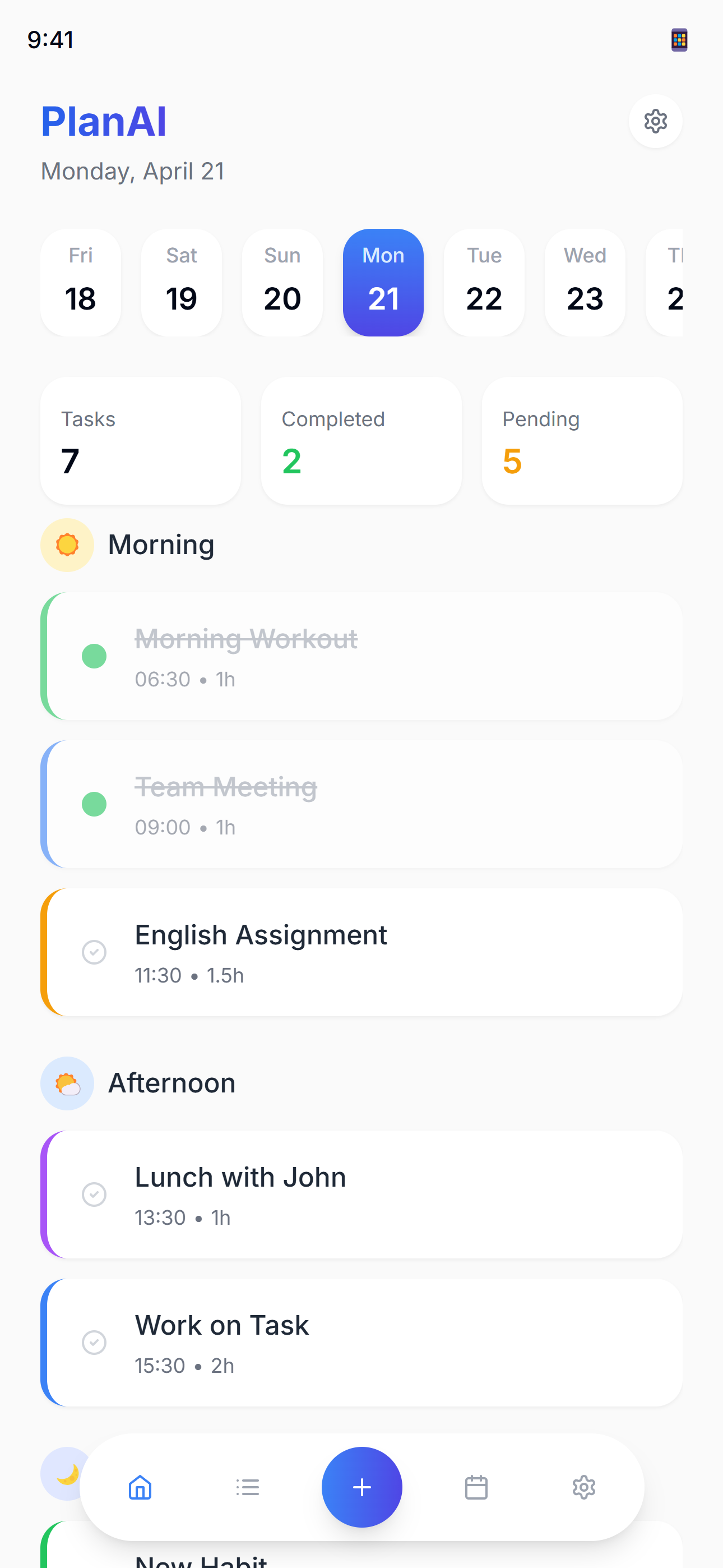 Smart Daily Planner App Design app app design figma photoshop ui ux