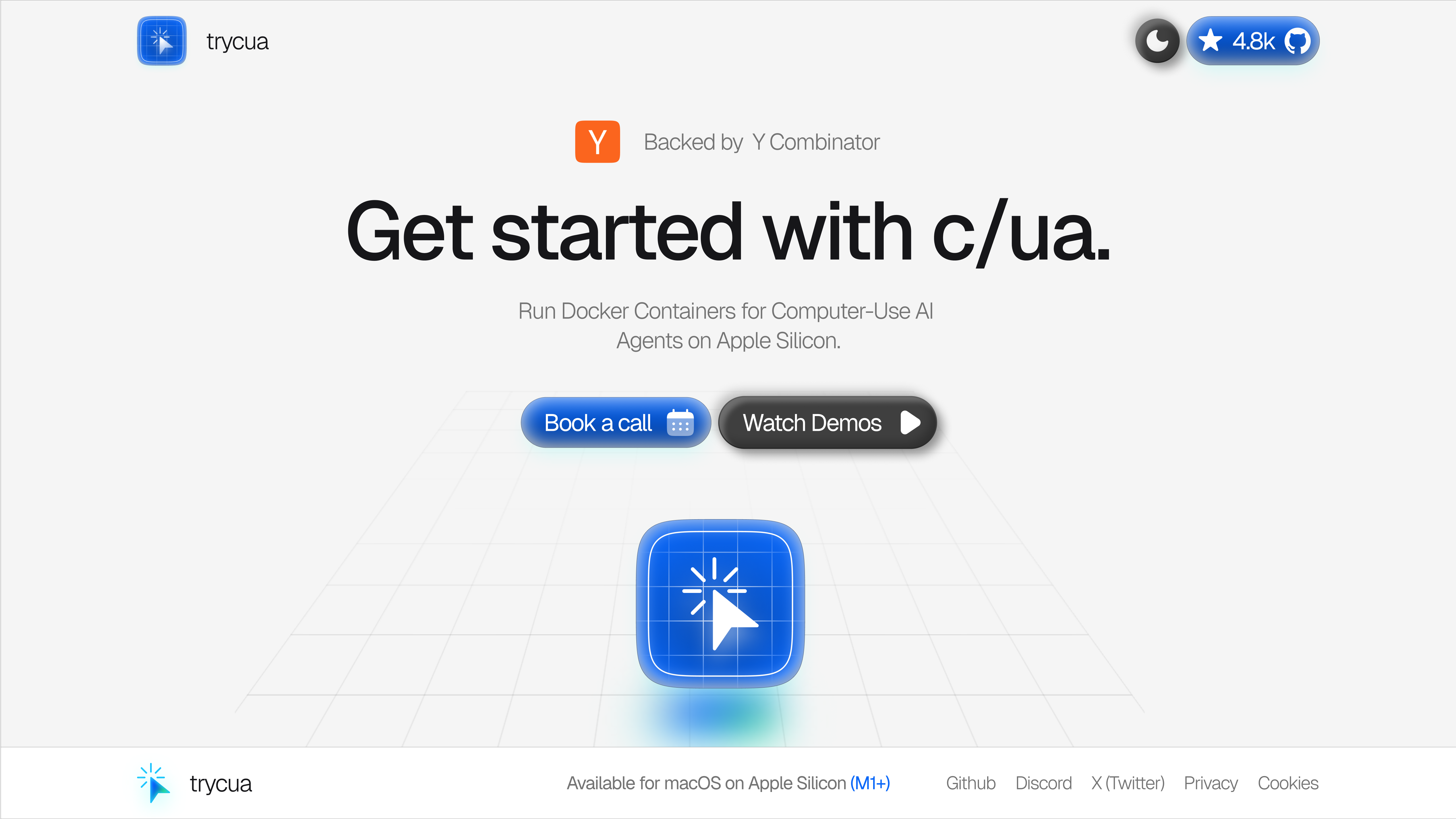 trycua homepage redesign