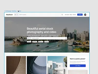 AutoLayout - Stock Photos Website /Webapp auto layout design figma graphic design grid layout ui website