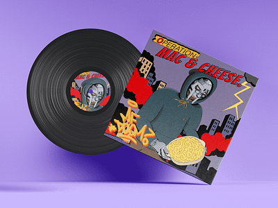 MF DOOM Operation Mac&Cheese. album cover draw graphic design mf doom mfdoom operationdoomsday