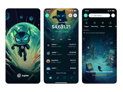 Jupiter Mobile onboarding redesign ui
