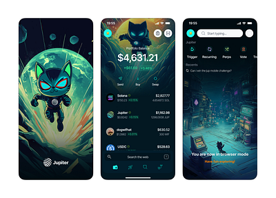 Jupiter Mobile onboarding redesign ui
