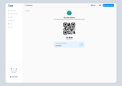 Zylofi lend deposit screen ui