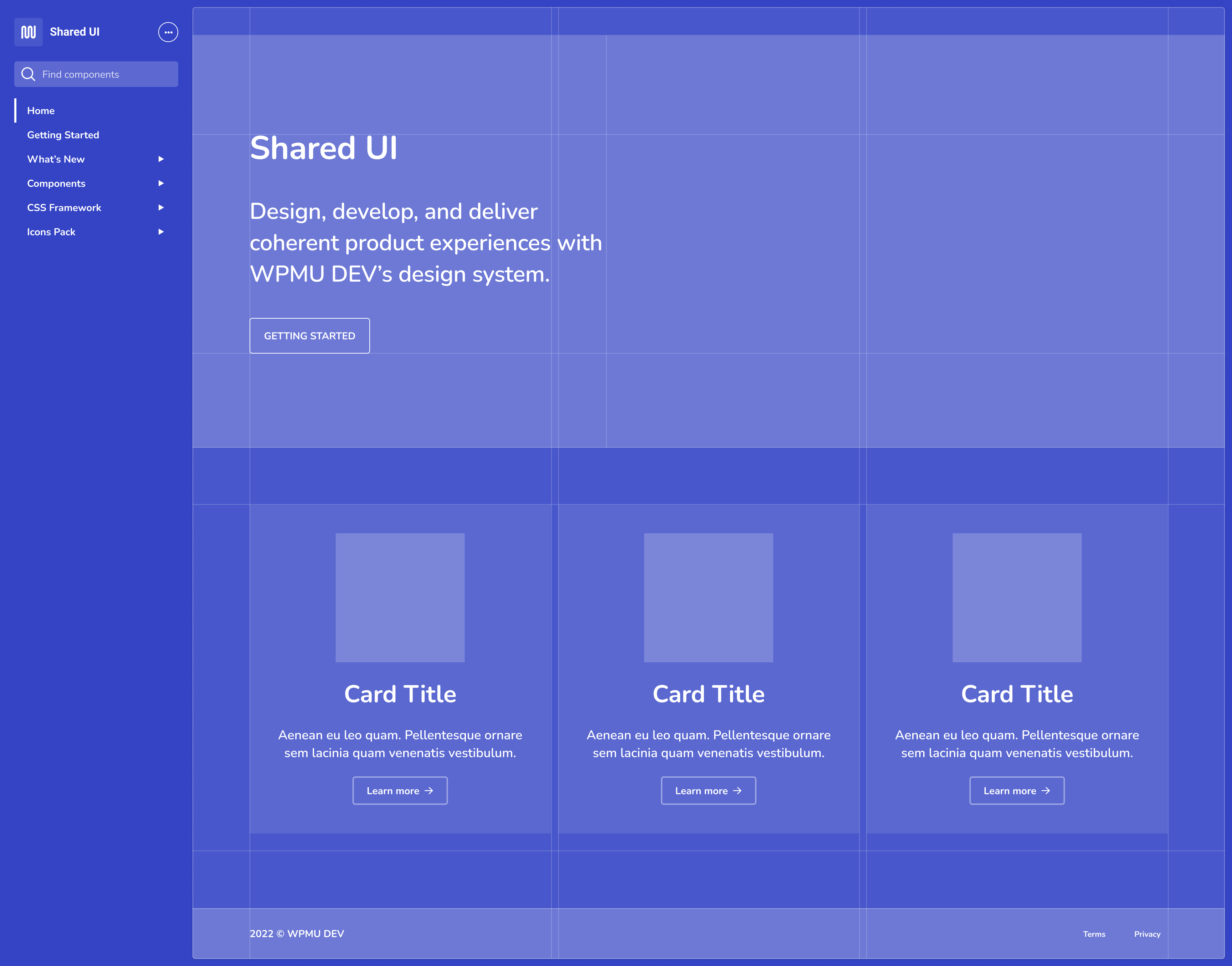 WPMU DEV Shared UI design blueprint